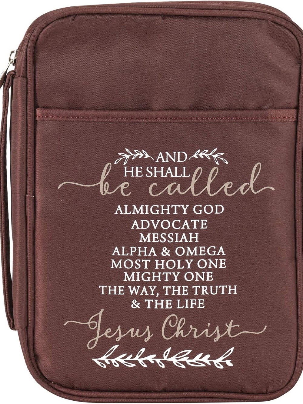 Bible Cover Names of Jesus Denier Polyester Thinline Fits 6.5x9x1” Bible